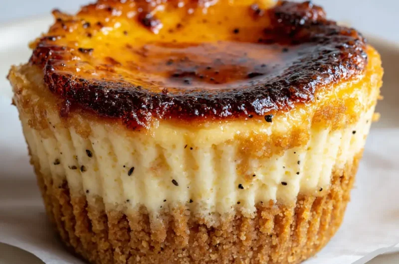 Creme Brulee Cheesecake Cupcakes